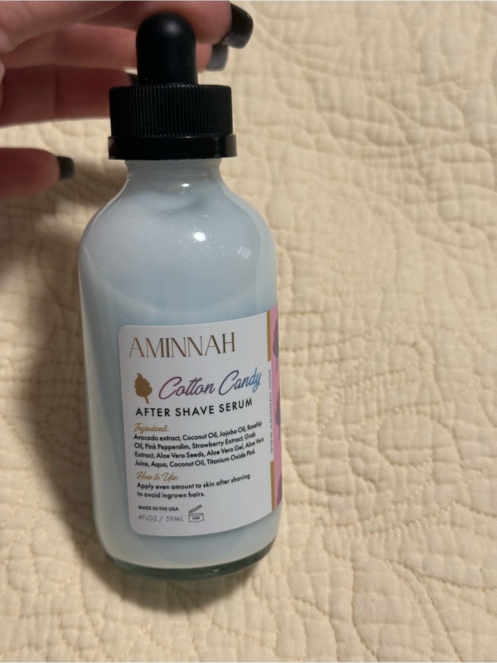 AMINNAH “Cotton Candy” After Shave Serum! 💙
